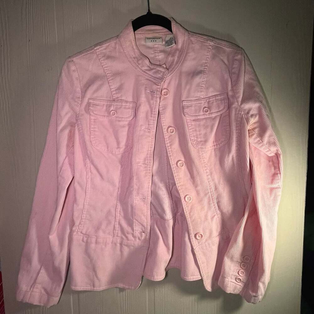 Covington Pink Corduroy Jacket Size 6